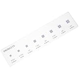 Mikikit Guía de Tallas para Anillos Regla de Medición en Mm, Muestrario de Formas de Gemas Cuadrados y Redondos, Kit Comparador de Corte para Joyería y Selección Precisa para Bodas