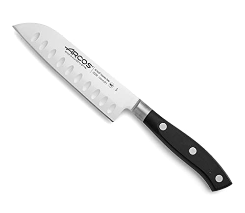 Arcos Série Riviera - faca Santoku faca asiática - lâmina de aço inoxidável forjada NITRUM 140 mm - pega de polyoxymethylene (POM) cor preta