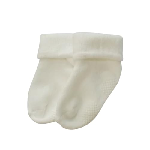 Socks for Socks for Boys and Newborn Cotton Sole Girl Child Thicken White