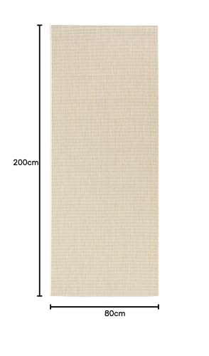 Tapis de passage beige intérieur extérieur en polypropylène 80x200 - 4