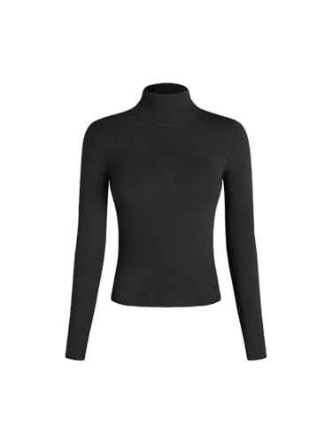 Image of CIDER Womens Knit Top High Neck Long Sleeve