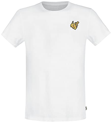 T-shirt Pikachu Pokémon homme coton blanc taille regular pour fan de manga