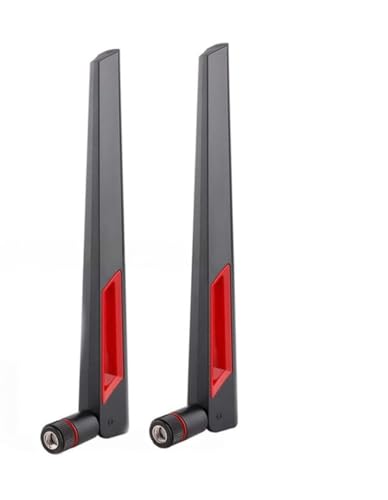 2 Pack | Antenne WiFi Bi-Bande 2,4GHz 5,8GHz avec Prise RP-SMA | Antenne Omnidirectionnelle 10dBi pour Carte Réseau WiFi PCI-E, Adaptateur sans Fil USB, Caméra de Sécurité IP, Routeur