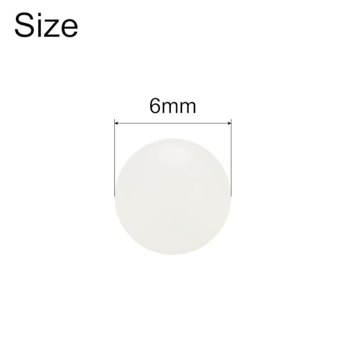 QUARKZMAN 100 Stück Nylon Kugellagerkugeln 6mm Poliert Massivkugel G2 Präzision Weiß