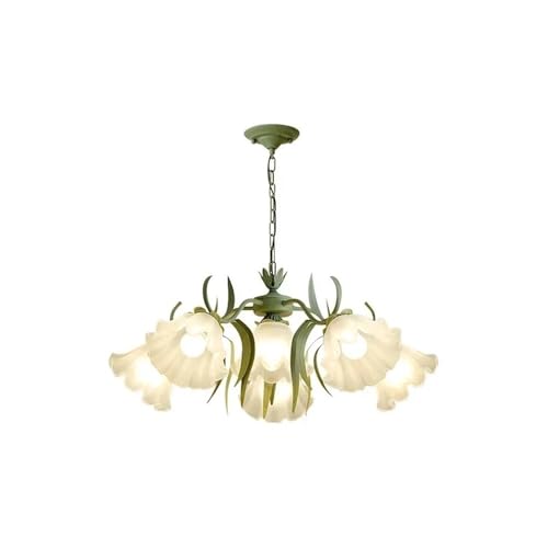 Lustre LED salle à manger moderne acrylique 60cm plafonnier motif muguet