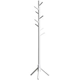 IBUYKE Wooden Coat Rack Stand with 8 Hooks, Entryway Hall Tree with 3 Wood Prong Legs and 3...