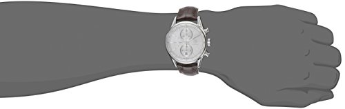 TAG Heuer Men's CAR2111.FC6291 Carrera Silver Dial Leather Strap Chronograph Watch3