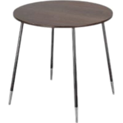 [&FREL]FS サークルテーブル 天板 突板ウォルナット 幅75cm 奥行75cm 高さ72cm