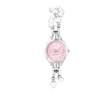 HONKERW orologio Elegante orologio al quarzo da donna delicato, braccialetto di perle di lusso, orologio da polso da donna alla moda con catena regolabile smartwatch(Roze)