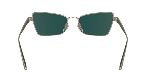 Calvin Klein Women's Sunglasses CK24110S - Matte Light Gold with Solid Green Lens - Image 5