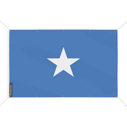 Drapeau Somalie pour célébration culturelle azur à 10 oeillets
