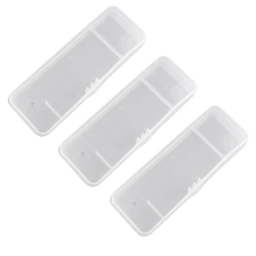 TorSor Paquete de 3 fundas de viaje para maquinilla de afeitar manual, caja de almacenamiento portátil universal para afeitadora, soporte protector de transporte, contenedor de cubierta transparente