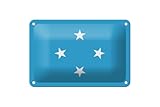 Blechschild 18 x 12 cm Classic Wappen Flagge Mikronesiens Flag Micronesia - DekoNo7