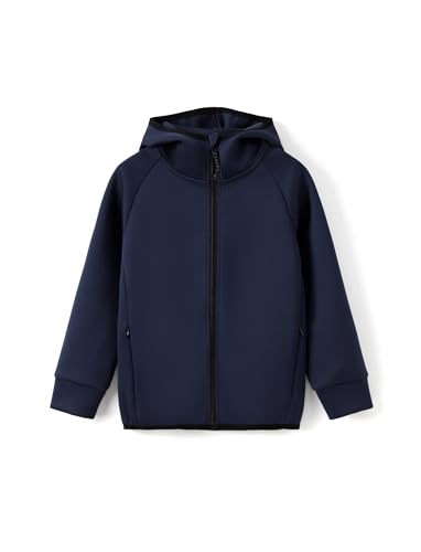 PATPAT Boys Zip Up Dark Blue Hoodie Jacket, Size 8-9, Lightweight Fall Winter Jacket Sweatshirts, School Uniform For Boys