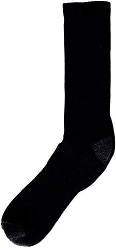 Member's Mark Men's Crew Socks Black Made in USA, Shoe Size 6-12, 10 Pairs2