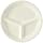 Yanco MS-710BU Mile Stone Three Compartment Plate, 10.25