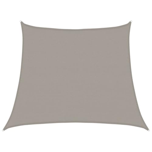 vidaXL Toldo de Vela Trapecio HDPE Gris Claro 160 g/m² 3/4x3 m, toldo de Vela Forma Trapecio, Vela de Sombra Solar, Vela de jardín