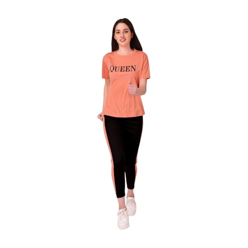 Image of Women's Casual Printed T-Shirt and Track Pant Set | Casual, Soft, and Comfortable Outfit for Home or Everyday Wear