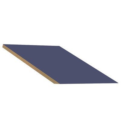 In-Line Sloping Hood Filler Size: 6.63" H x 15" W x 20" D, Color: Blue