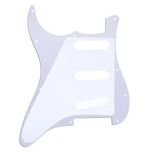 Image of Musiclily SSS 11 Hole Strat Guitar Pickguard for Fender USA /Mexican Made Standard Stratocaster Modern Style, 4Ply Vintage Tortoise