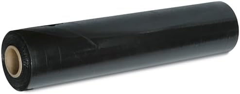 G4Goods® 1 Roll Strong Durable Black Pallet Wrap 500mm x 250m x 23mu | Tear-Resistant Stretch Shrink Film | Water & Moisture Proof | High-Quality & Easy-to-Use