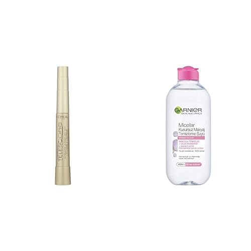 L’Oréal Paris Telescopic Maskara - Siyah + Garnier Skin Naturals Micellar Kusursuz Makyaj Temizleme Suyu (400 ml)