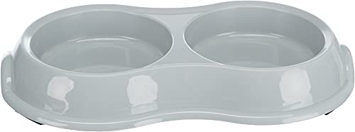 Trixie 24985 Doppelnapf, Kunststoff, 2 × 0,2 l/ø 11 cm/26 × 4 × 14 cm