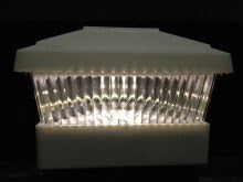 Solar White 5x5 Post Deck Cap Square Fence Light LED For PVC/VInyl Post