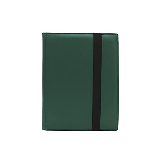 Card Game Dex Protection Noir Binder 9 Pocket Card Portfolio - Holds 360 Cards - Green