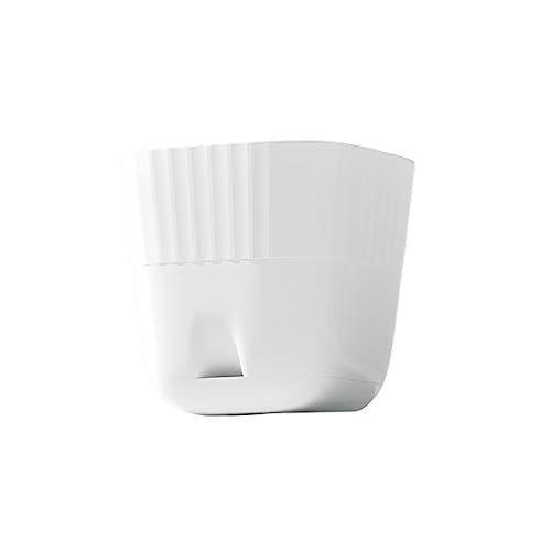 osiuujkw Macetas de Flores nórdicas, bandejas con Agujeros, macetas suculentas para Plantas de Interior, macetas de plástico, prácticas y Sencillas para decoración de balcón, Blanco, Metro