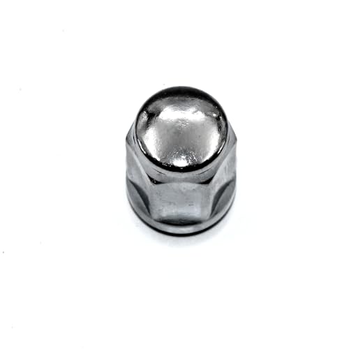 Image of 1 /2-20 Chrome Closed End Bulge Acorn Lug Nuts, 1.38 inch Tall 3 /4 inch Hex, 20pcs Cone Seat Lug Nuts