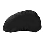 Muka Bicycle Helmet Coverproof Slip On Helmet Cover for Cycling, Travel, Outdoor Activities-Black