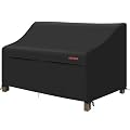 RICHIE Waterproof Patio Sofa Cover 3-Seater - Outdoor Furniture Covers for Loveseat/Couch with Air Vents & Handles, 90"W*42"D*31"H, Black