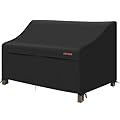 RICHIE Waterproof Patio Sofa Cover 2-Seater - Outdoor Furniture Covers for Loveseat/Couch with Air Vents & Handles, 52"W*30"D*31"H, Black