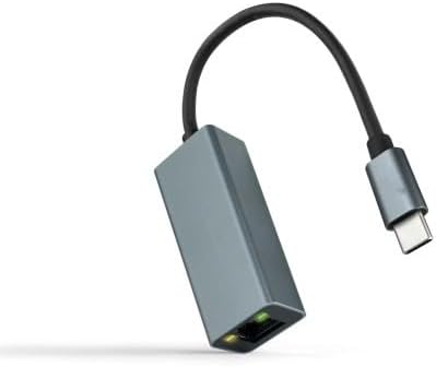 USB-C to Gigabit Ethernet Converter, 10/100/1000 Mbps Aluminum 15 cm, Compact and Lightweight, Ideal for High Speed Connections