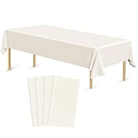 4 Stück Pfirsichfarbene Kunststoff-Tischdecken – 137 X 274 Cm, Einweg, Für Partys & Picknicks