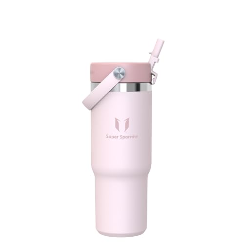 Sparrow Botella Termica 900ml Tumbler Vaso Termico con Pajita-Termo con Asa
