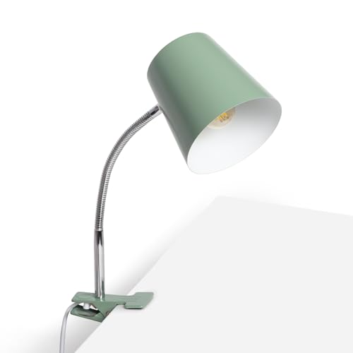 LEDKIA LIGHTING Flexo da Tavolo in Metallo con Pinza Delavan E27