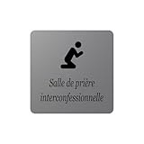Türschild für interreligiöse Gebetsräume – elegantes Design aus Acryl, metallischer Effekt, silberfarben, wasserdicht und einfach zu installieren