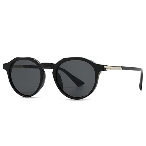 Lunettes de soleil rondes MUTYNE dégradées style punk rétro pour femme