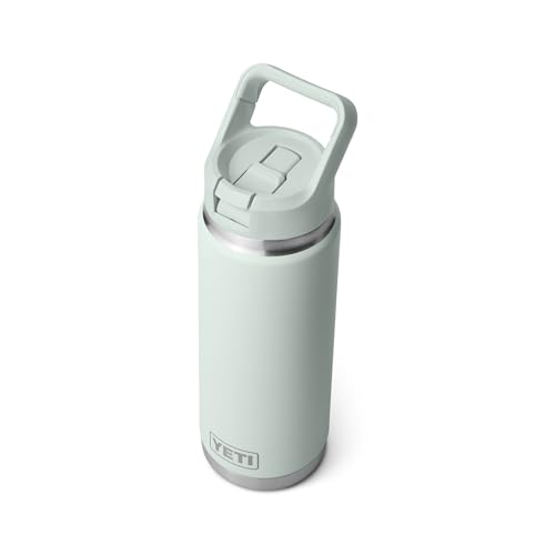 Image of YETI Rambler 26 oz Bottle, Vacuum Insulated, Stainless Steel with Color Matching Straw Cap