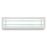 Prairie 47.5' x 11.5' White New Construction Decorative Glass Window