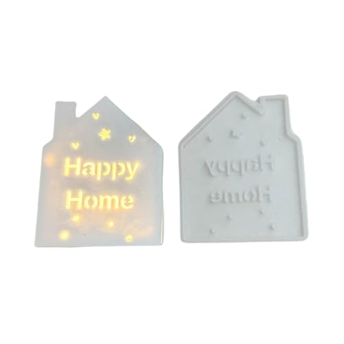 Molde de silicona diseñado para hacer lámparas de casa iluminadas distintivas adecuadas para fabricantes de regalos creativos y celebraciones de vacaciones, decoración única de lámpara