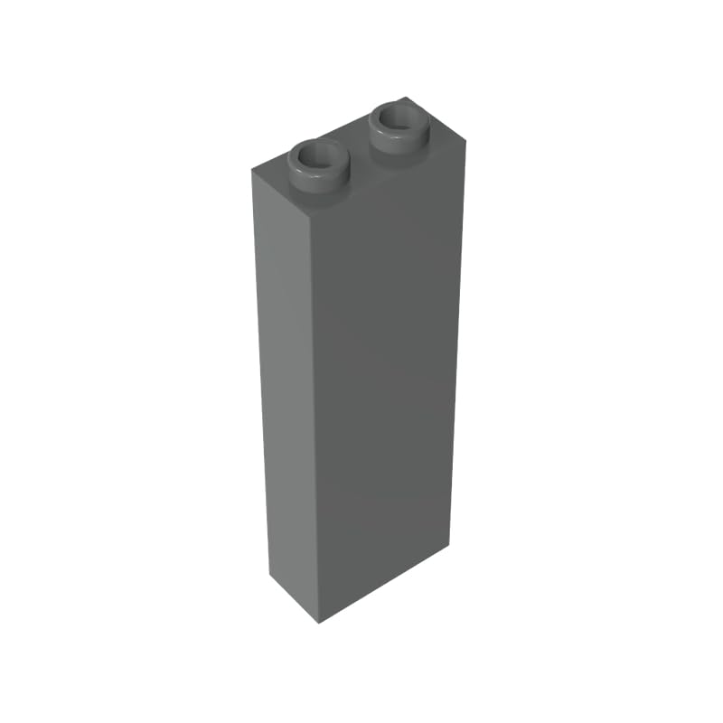 Gobricks GDS-740 Brick 1 x 2 x 5 Without Side Supports 50PCS Compatible with Lego Toy 2454 46212 35274 DIY Parts and MOC Components for Major Brick Brands Color:Dark Bluish Gray 199