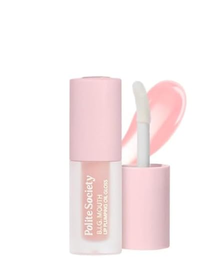 Polite Society - Mini B.I.G. Mouth High-Shine Plumping Lip Oil Gloss – Hydrating, Non-Sticky, Volumizing Lip Treatment for Smooth and Fuller-Looking Lips - Color: The O.G. (Clear)