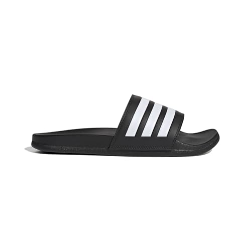 adidas Adilette Comfort Slides, Sandali a Ciabatta Unisex - Adulto, Core Black Cloud White, 44.5 EU