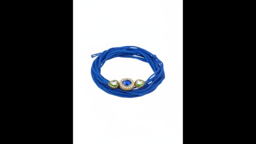 Image of Elegant Traditional Gold Plated /Rakhi Combo Of 1 Piece for Men and Women /brother /sister /bhabhi Kundan Stone combo set (Same as Shown In Image)