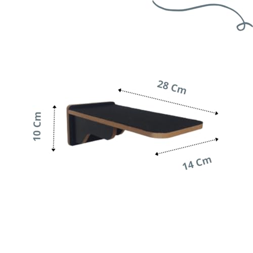 6 Prateleiras para Gatos Preta