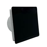 AirTech-UK Powerful Bathroom Extractor Fan with Humidistat – Matte Black Extractor Fan for Bathrooms – Silent Bathroom Ventilation – 150mm / 6 Inches
