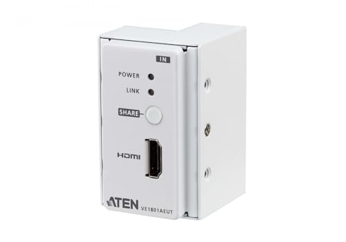 Transmisor HDMI HDBaseT-Lite ATEN VE1801AEUT para empotrar en pared de salas de juntas